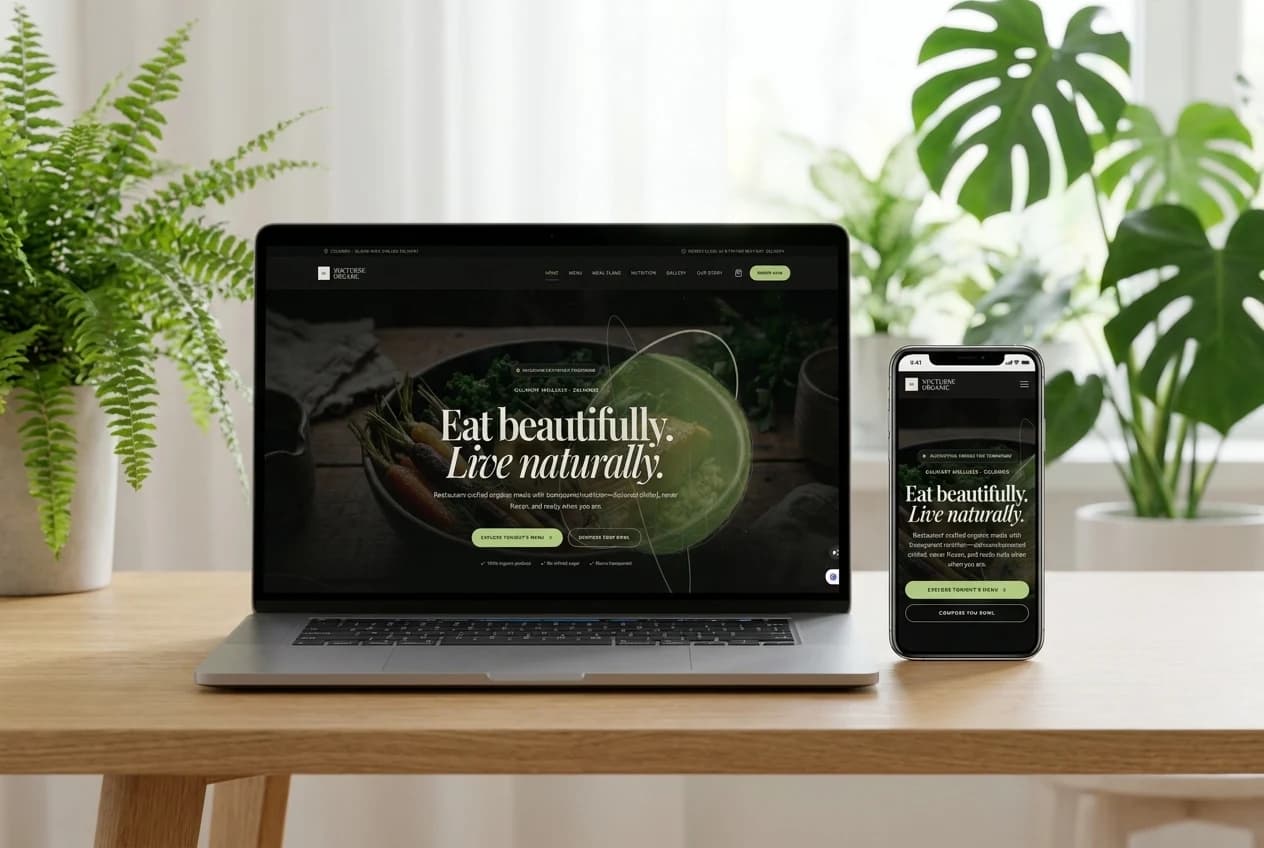 Nocturne Organic responsive website preview